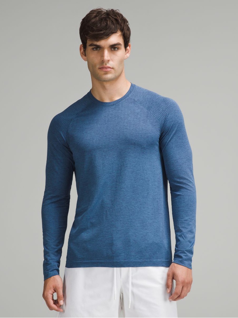 lululemon athletica Metal Vent tech Men's Long-Sleeve Crew in Blue